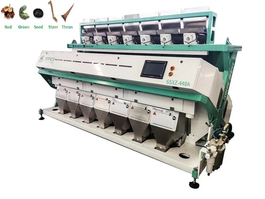 Machine de tri de couleur de riz d'arachide CCD RVB 7 chutes